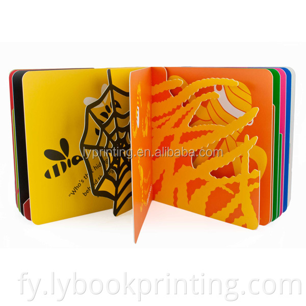 Oanpast unyk Die-Cut Board Book-Printing, hurd boerd Grappich ferhaalboek